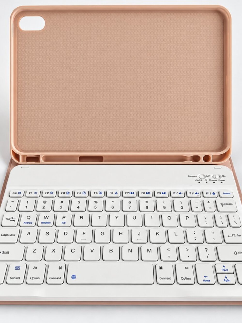 Pink iPad 10th/11th Gen Case w/ Detachable Bluetooth Keyboard & Pencil Holder